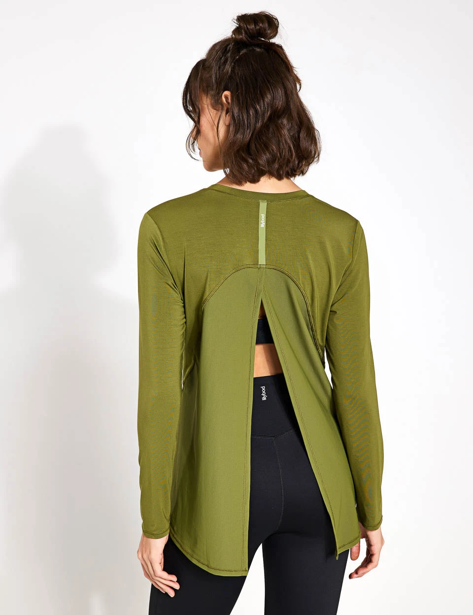 Kendall Long Sleeve Top - Army Green 2 Kendall Long Sleeve Top - Army Green - Image 2