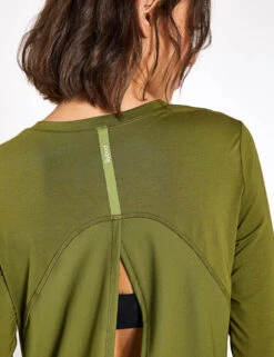 Kendall Long Sleeve Top - Army Green 6 Kendall Long Sleeve Top - Army Green -Elevate Fitwear Sales Store Lilybod Kendall Longsleeve LT88 AG Army Green 0024