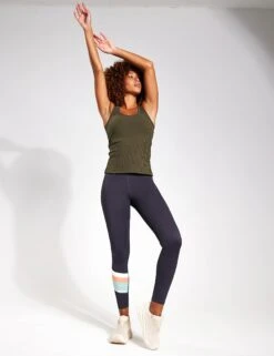 Leera Ribbed Tank - Olive Green 7 Leera Ribbed Tank - Olive Green -Elevate Fitwear Sales Store Lilybod Leera Rib Tank LT73 OG Olive Green 0017