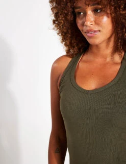 Leera Ribbed Tank - Olive Green 6 Leera Ribbed Tank - Olive Green -Elevate Fitwear Sales Store Lilybod Leera Rib Tank LT73 OG Olive Green 0024