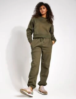 Lucy Track Pants - Olivine 9 Lucy Track Pants - Olivine -Elevate Fitwear Sales Store Lilybod Lucy Oversized Fleece Track Pant LL89 OLV Olivine 0002