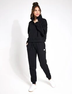 Millie Slim Fleece Track Pant - Black 7 Millie Slim Fleece Track Pant - Black -Elevate Fitwear Sales Store Lilybod MILLIE SLIM FLEECE TRACKPANT LL88 BL Black 0001