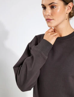 Millie Sweater - Coal Grey -Elevate Fitwear Sales Store Lilybod Millie Classic Fleece Crew LT67 CLG Coal Grey 0015