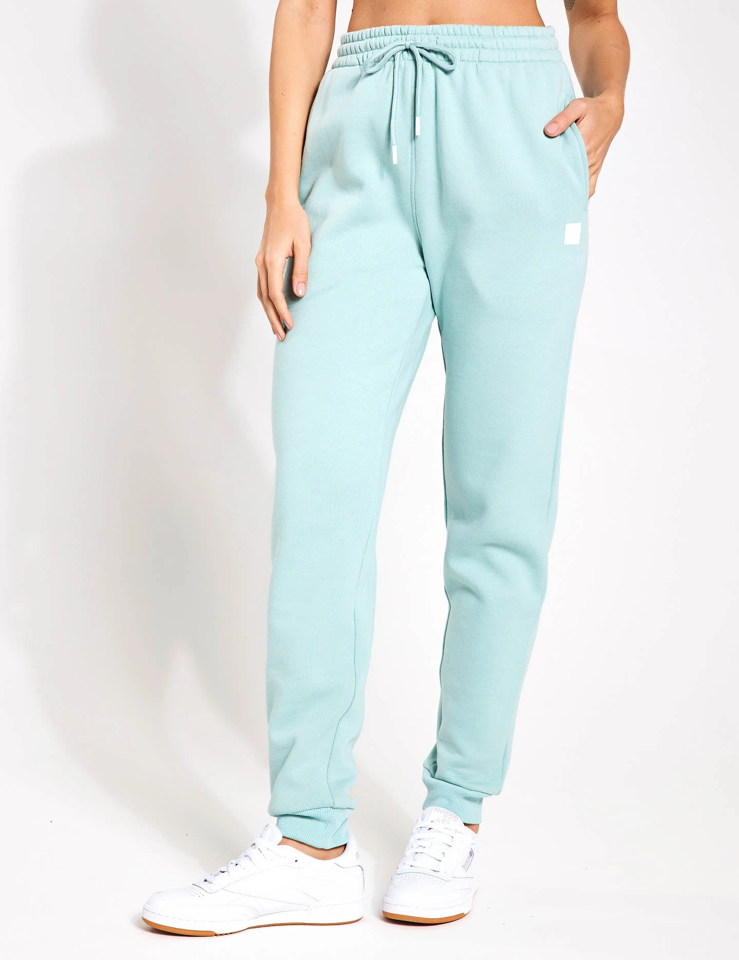 Millie Slim Fleece Track Pant - Sage Green 1 Millie Slim Fleece Track Pant - Sage Green