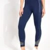 Sasha Full Length Legging - Navy Blue/White