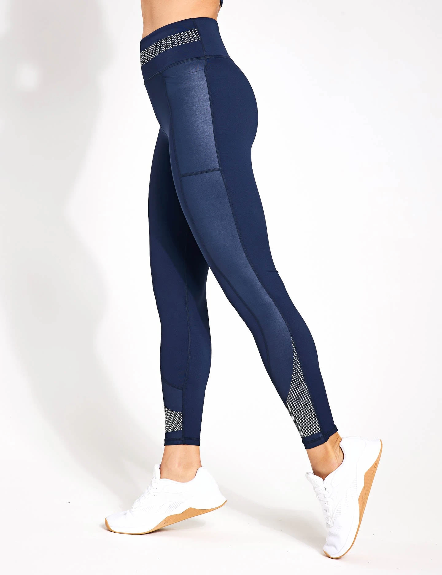 Sasha Full Length Legging - Navy Blue/White 4 Sasha Full Length Legging - Navy Blue/White - Image 4
