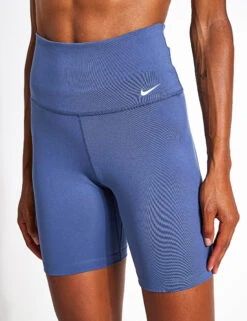Nike Dri-FIT One 7" Biker Shorts - Diffused Blue/White