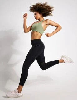 Nike Swoosh Sports Bra - Oil Green/White 6 Nike Swoosh Sports Bra - Oil Green/White -Elevate Fitwear Sales Store NIKE W NK DF SWSH 1PP BRA BV3636 386 OIL GREEN WHITE 0002