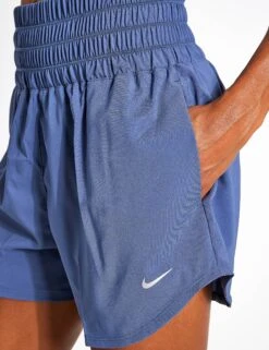 Nike One Ultra High 3" Brief-Lined Shorts - Diffused Blue/Reflective Silver -Elevate Fitwear Sales Store NIKE one ultra high 3in brief lined shorts dx6642 Blue Silver 0017