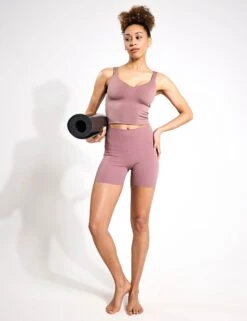 Nike Zenvy High Waisted 5" Biker Shorts - Smokey Mauve/Black -Elevate Fitwear Sales Store NIKE zenvy hw 5in biker shorts mauve black fn3156 208 FN3156 208S 0549