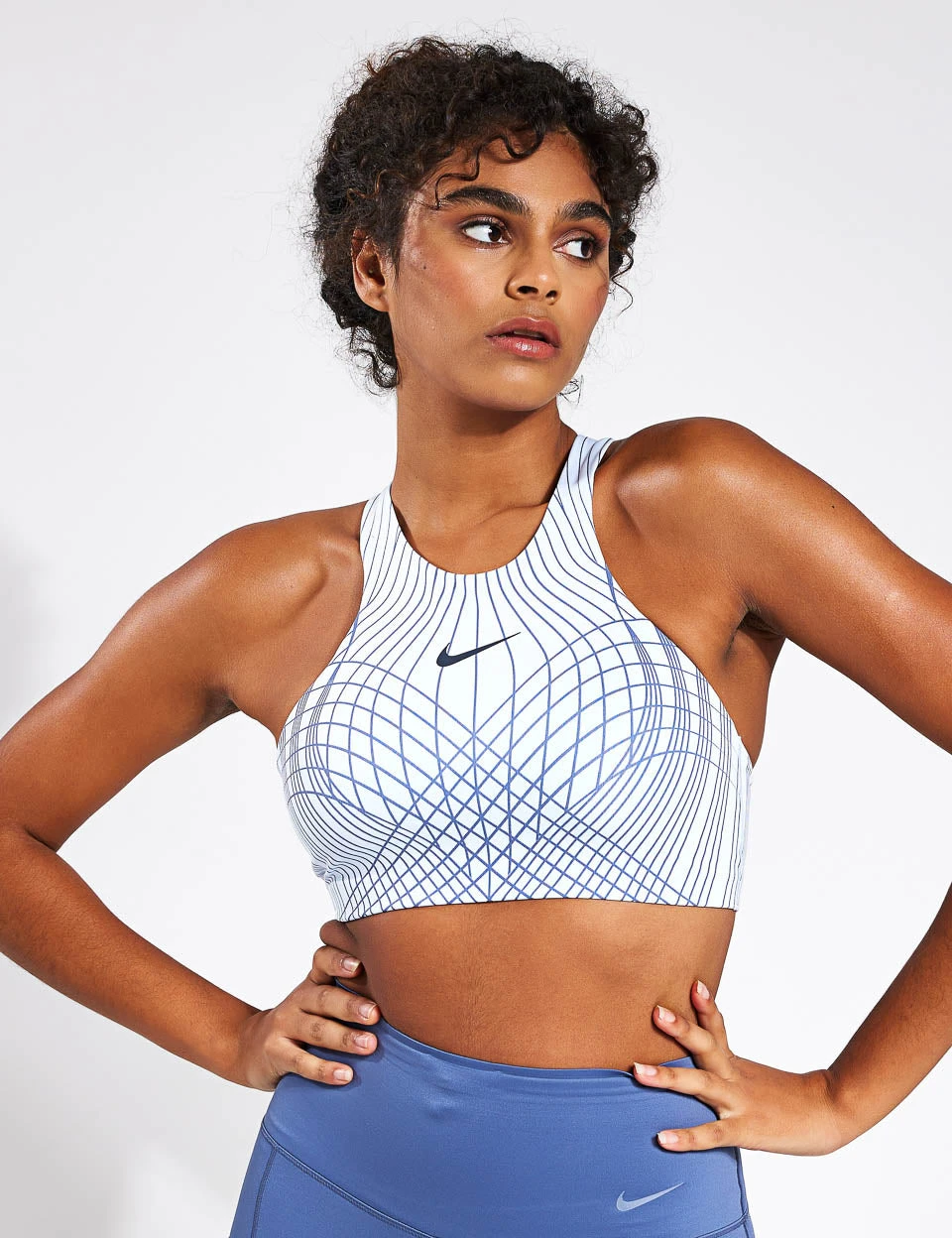 Nike Swoosh Phoenix Sports Bra - Blue Tint/Diffused Blue 1 Nike Swoosh Phoenix Sports Bra - Blue Tint/Diffused Blue
