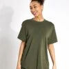 Nike One Relaxed Dri-FIT Short-Sleeve Top - Cargo Khaki/Black