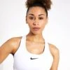 Nike Swoosh Medium Support Bra - White/Stone Mauve/Black