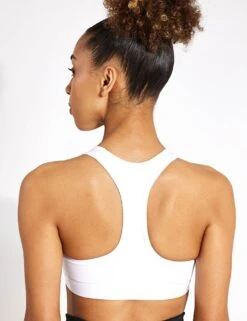 Nike Swoosh Medium Support Bra - White/Stone Mauve/Black -Elevate Fitwear Sales Store Nike nike swoosh medium support bra white stone DX6821 100 0003