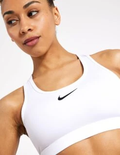 Nike Swoosh Medium Support Bra - White/Stone Mauve/Black -Elevate Fitwear Sales Store Nike nike swoosh medium support bra white stone DX6821 100 0004