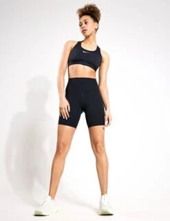 Nike One High Waisted 8" Biker Shorts - Black -Elevate Fitwear Sales Store Nike one high waisted 8in biker shorts black fn3206 010 FN3206 010 S 0002