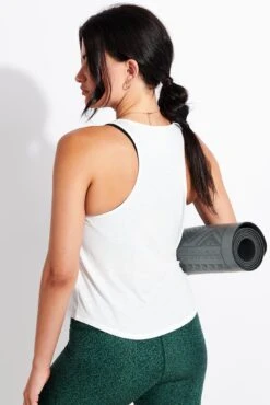 Early Riser Tank - White -Elevate Fitwear Sales Store Nimble Early Riser Tank 101727 White 0016