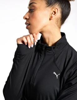 Puma Run Cloudspun Quarter Zip Pullover - Black -Elevate Fitwear Sales Store PUMA run cloudspun quarter zip pullover black 52496301 PUMA Black S 0032