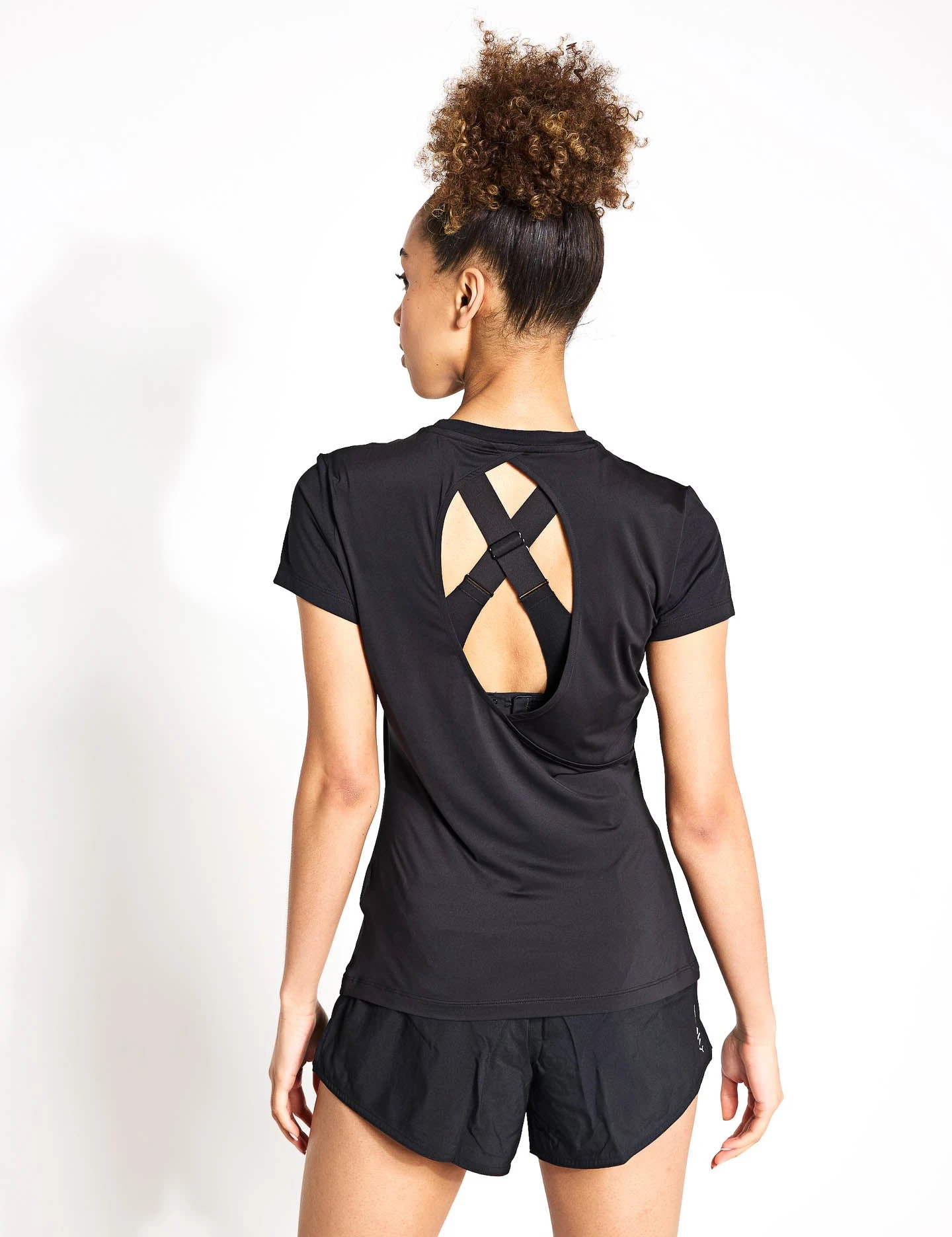 Puma Studio Sheer Fashion Tee - Black 2 Puma Studio Sheer Fashion Tee - Black - Image 2