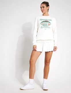 Reebok Court Sport French Terry Crew - Chalk -Elevate Fitwear Sales Store Reebok Court Sport French Terry Crew Chalk 100075474 Chalk 0003