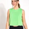 Sweaty Betty Breathe Easy Crop Muscle Vest - Zest Green