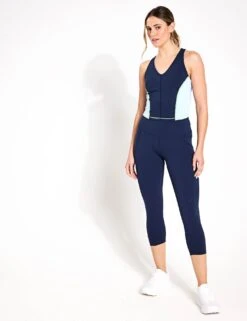 Sweaty Betty Power Cropped Gym Leggings - Navy Blue -Elevate Fitwear Sales Store Sweaty Betty Power Cropped Gym Leggings Navy Blue SB4564PNA S 0001