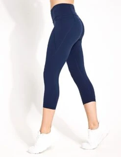 Sweaty Betty Power Cropped Gym Leggings - Navy Blue