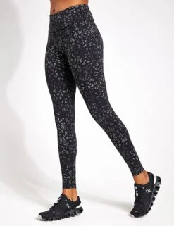 Sweaty Betty Power Gym Leggings - Black Reflective Leopard Print