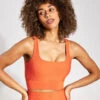 Varley Let's Move Rib Ryan Bra - Orange Rust