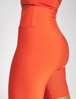 Varley Let's Move Rib Short 7 - Orange Rust -Elevate Fitwear Sales Store VARLEY LET S MOVE RIB SHORT 7 VAR01354 Orange Rust 0009