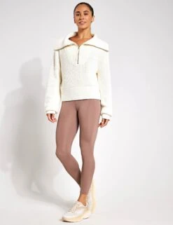 Varley Mentone Half-Zip Knit Pullover - Egret 7 Varley Mentone Half-Zip Knit Pullover - Egret -Elevate Fitwear Sales Store Varley Mentone Knit VAR00615 Egret 0012