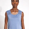 Varley Nova Seamless Crop Tank - Stone Blue