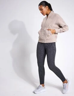 Varley Rosanne Zip Through Sweat - Taupe Marl 7 Varley Rosanne Zip Through Sweat - Taupe Marl -Elevate Fitwear Sales Store Varley Rosanne Zip Through Sweat VAR01350 Taupe Marl 0013