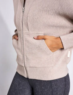 Varley Rosanne Zip Through Sweat - Taupe Marl 8 Varley Rosanne Zip Through Sweat - Taupe Marl -Elevate Fitwear Sales Store Varley Rosanne Zip Through Sweat VAR01350 Taupe Marl 0022
