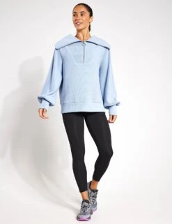 Varley Vine Half-Zip Pullover - Dusty Blue -Elevate Fitwear Sales Store Varley Vine Half Zip VAR00485 Dusty Blue 0010