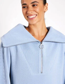 Varley Vine Half-Zip Pullover - Dusty Blue -Elevate Fitwear Sales Store Varley Vine Half Zip VAR00485 Dusty Blue 0022