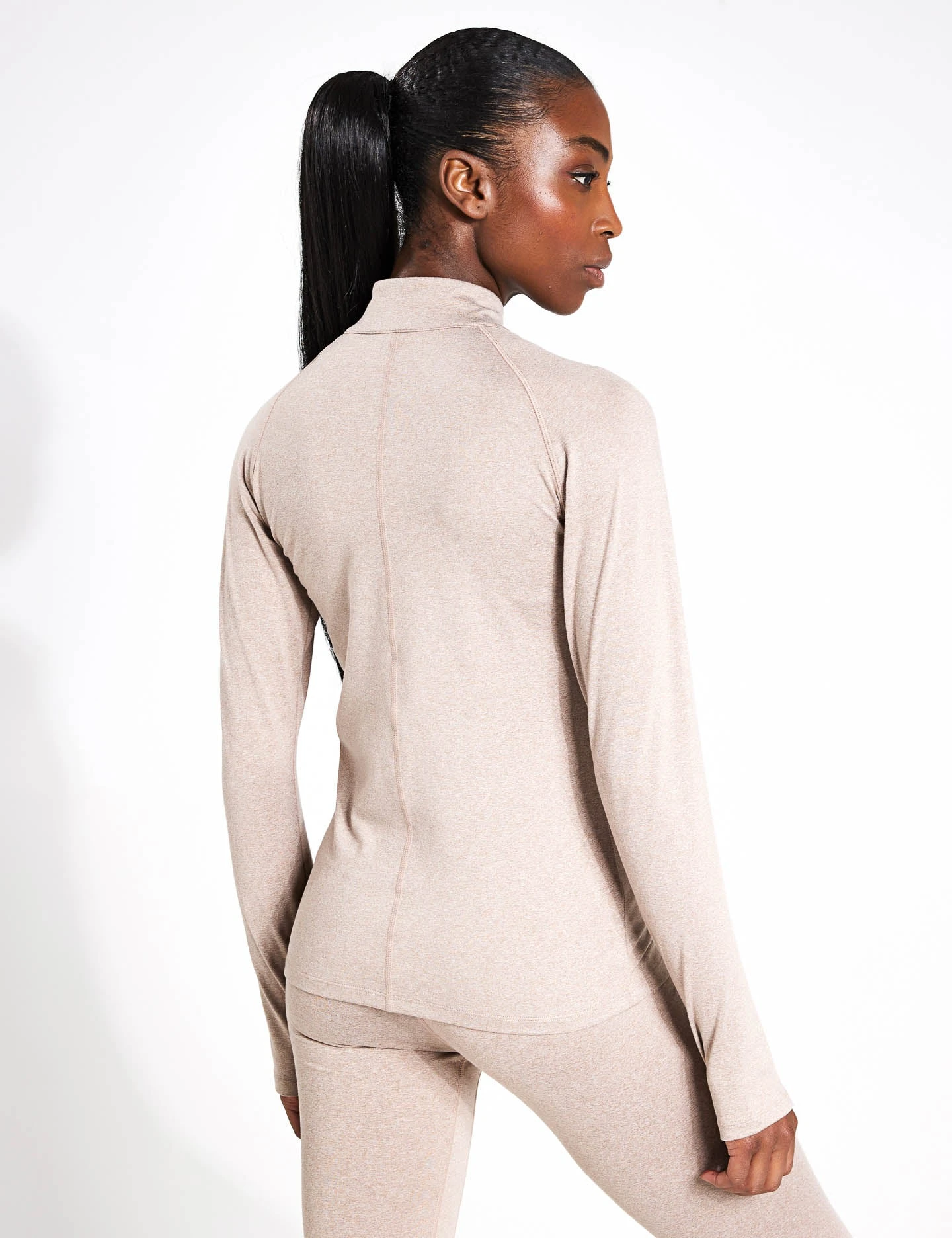 Varley Always Warm Base Layer - Taupe Marl 2 Varley Always Warm Base Layer - Taupe Marl - Image 2