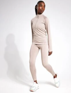 Varley Always Warm Base Layer Legging - Taupe Marl -Elevate Fitwear Sales Store Varley always warm base layer legging VAR01677 Taupe marl 0022