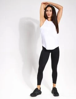 Varley Dacey Longline Tank - White 7 Varley Dacey Longline Tank - White -Elevate Fitwear Sales Store Varley dacey longline tank VAR01778 WHI 0011