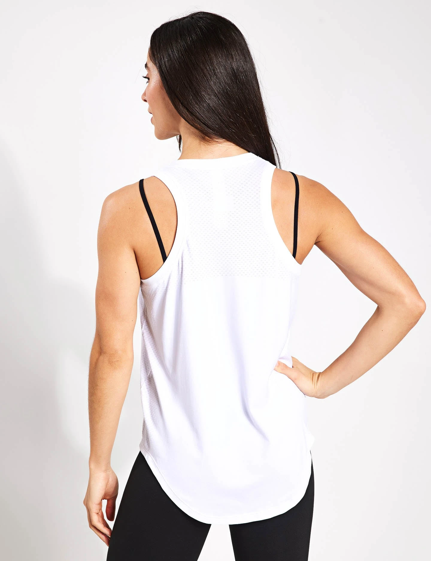 Varley Dacey Longline Tank - White 2 Varley Dacey Longline Tank - White - Image 2