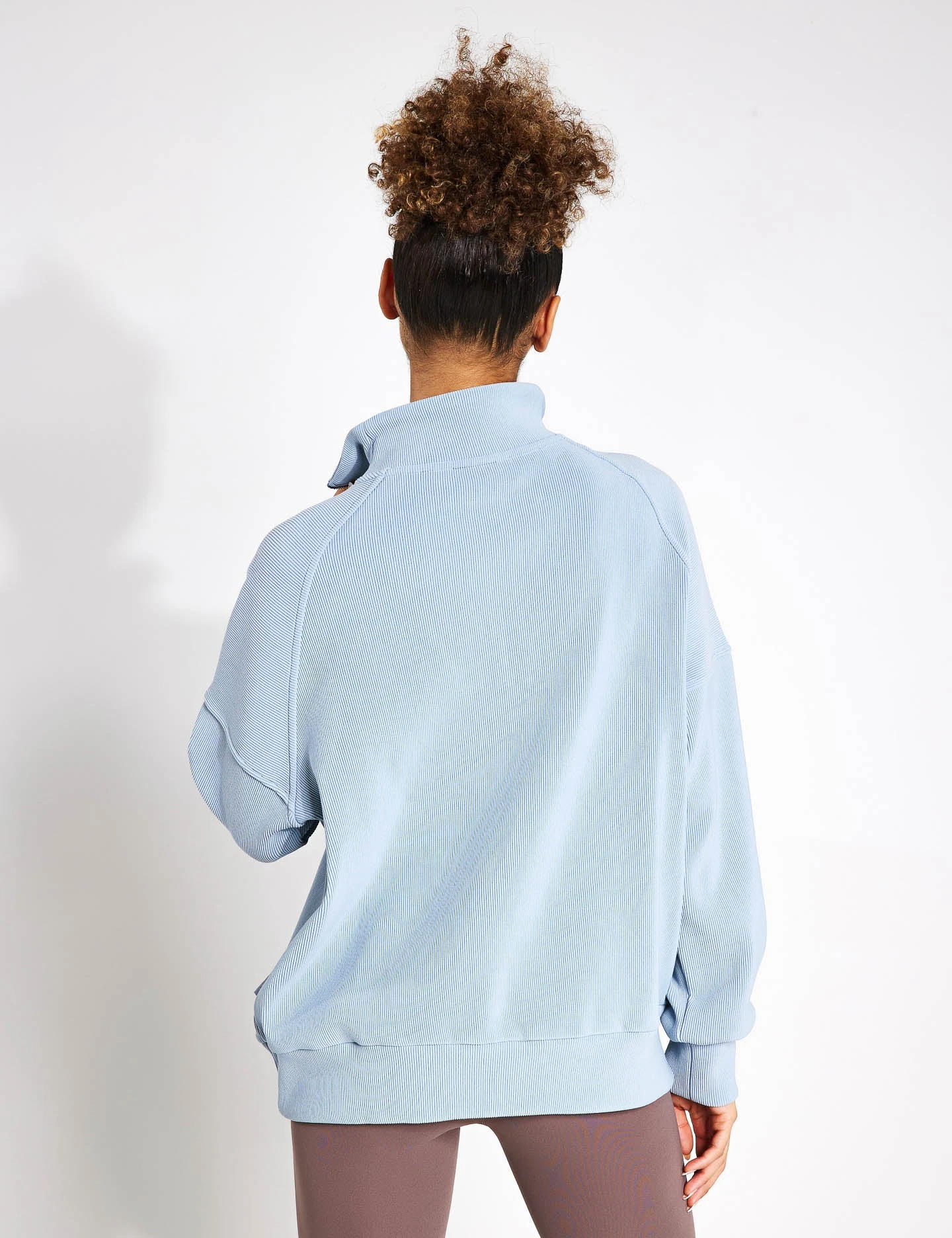 Varley Rhea Half-Zip Sweat - Ashley Blue 2 Varley Rhea Half-Zip Sweat - Ashley Blue - Image 2