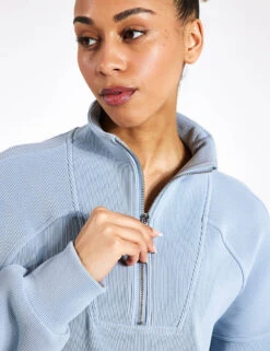 Varley Rhea Half-Zip Sweat - Ashley Blue 7 Varley Rhea Half-Zip Sweat - Ashley Blue -Elevate Fitwear Sales Store Varley rhea half zip sweat VAR01711 BLU ashley blue 0024