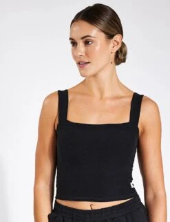 Vuori Elevation Square Neck Tank - Black Heather -Elevate Fitwear Sales Store Vuori Elevation Square Neck Tank VW1080 HBK Black Heather 0003