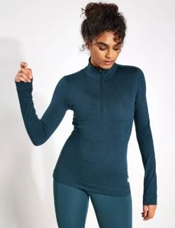 Vuori Halo Essential 1/2 Zip - Beryl Heather