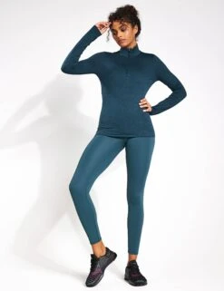 Vuori Halo Essential 1/2 Zip - Beryl Heather -Elevate Fitwear Sales Store Vuori Halo Essential 1 2 Zip Beryl Heather VW284 HBE Beryl Heather 0006