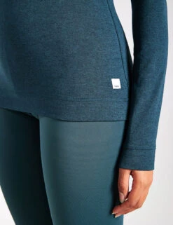 Vuori Halo Essential 1/2 Zip - Beryl Heather -Elevate Fitwear Sales Store Vuori Halo Essential 1 2 Zip Beryl Heather VW284 HBE Beryl Heather 0012