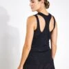 Vuori Sunrise High Neck Tank - Black