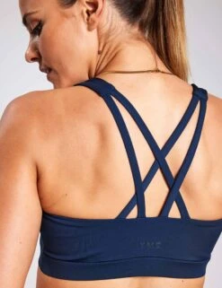 Spark Cross Strap Bra - Navy -Elevate Fitwear Sales Store YMO Cross Strap Bra NAVY 0051