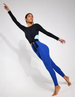 Grace Tie Long Sleeve - Black -Elevate Fitwear Sales Store YMO Grace Tie Long Sleeve YMOTOP18 BLACK 0022