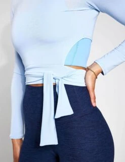 Grace Tie Long Sleeve - Lighter Sky Blue -Elevate Fitwear Sales Store YMO Grace Tie Long Sleeve YMOTOP18 LIGHTER SKY BLUE 0066 36379227 cff4 448c 8402 f64c84801c3f